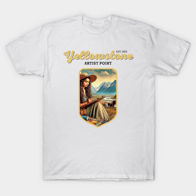 USA - NATIONAL PARK - YELLOWSTONE - Yellowstone Artists Point - 16 T-Shirt by ArtProjectShop